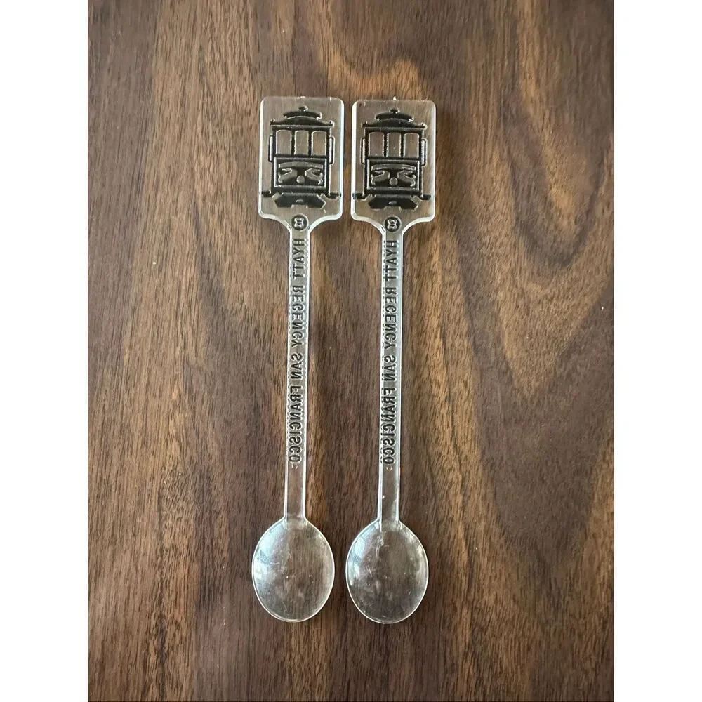 Vintage Hyatt Regency San Francisco Souvenir Swizzle Stick Stir Sticks Cable Car